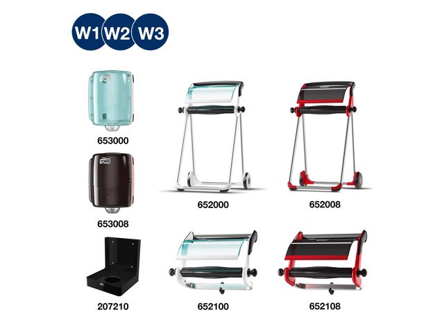 Rengöringsduk TORK W1/2/3 blå 400/rl